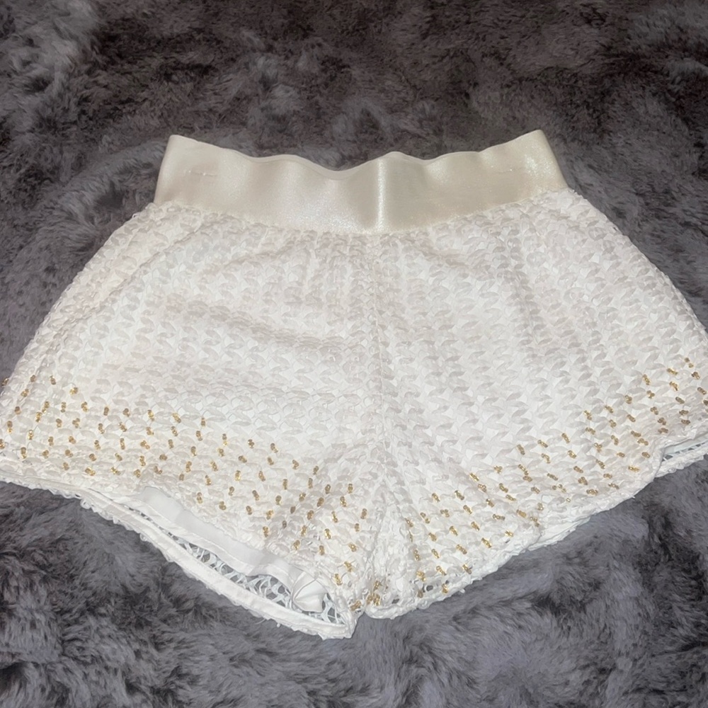 BEBE shorts (pairs with a patching top- also listed)